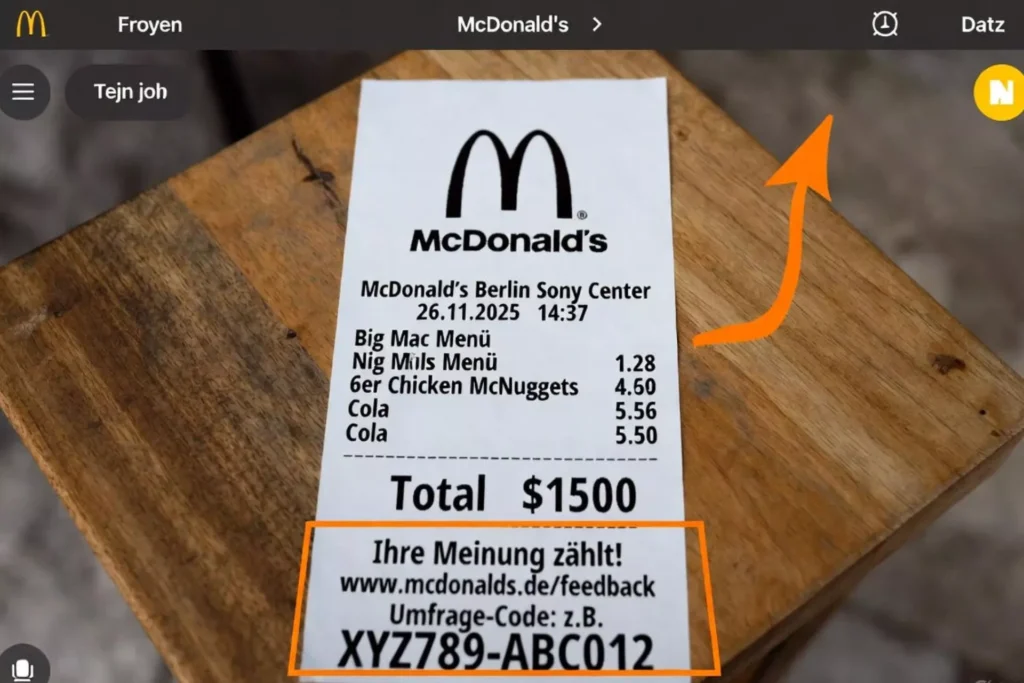 McDonald’s DeinFeedback Umfrage auf www.mcdonalds/deinfeedback.de – Feedback geben und Gratis-Getränk oder Kaffee mit Gutschein-Code abholen“