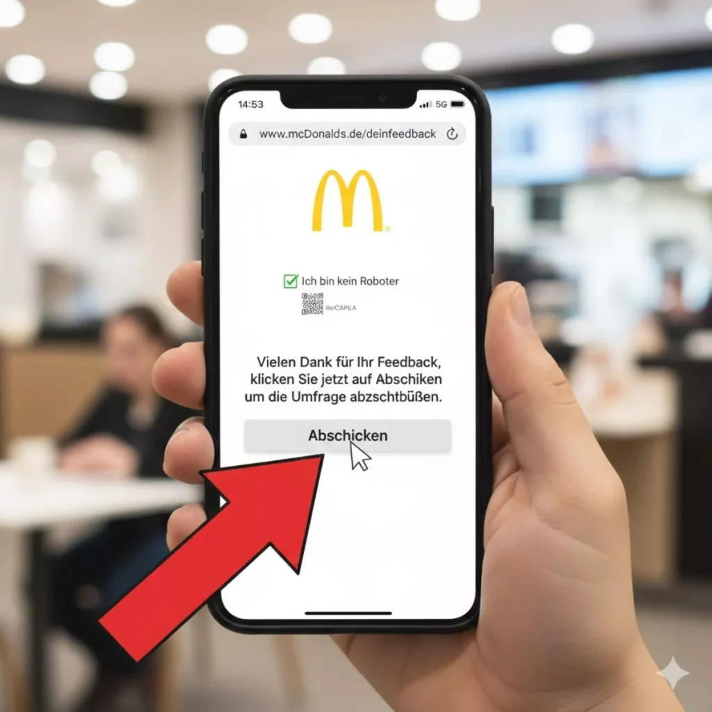 ww.mcdonalds/deinfeedback
 – McDonald’s Feedback erklärt mit Beispielbildern und Code-Eingabe