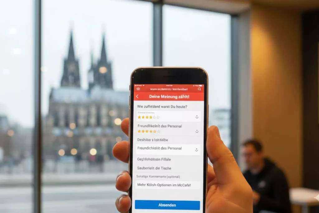 McDonald’s Feedback Formular – Beispielansicht der Online-Umfrage