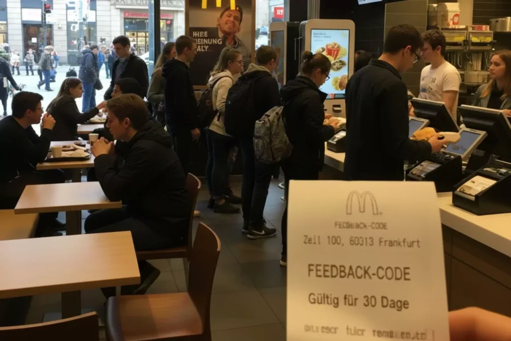 McDonald’s Dein Feedback Umfrage auf mcdonalds.de/deinfeedback mit Feedback-Code eingeben