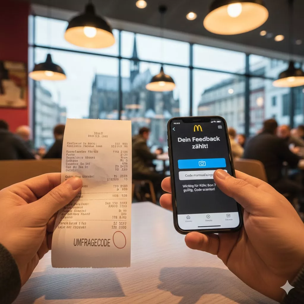 McDonald’s Feedback Köln – Screenshot der Feedback-Umfrage auf www.mcdonalds/deinfeedback